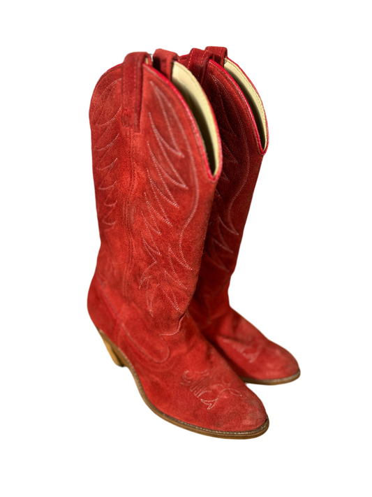 Vintage Red Cowgirl Boots