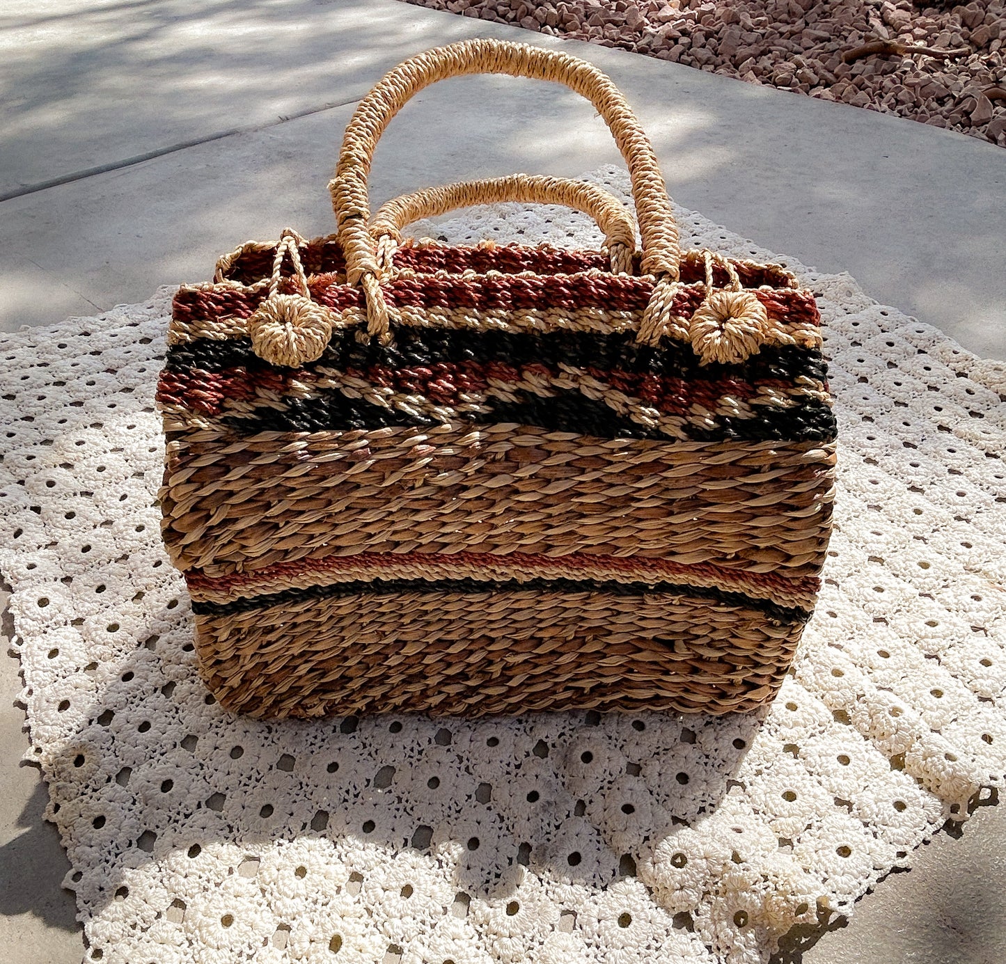 Woven Basket Handbag