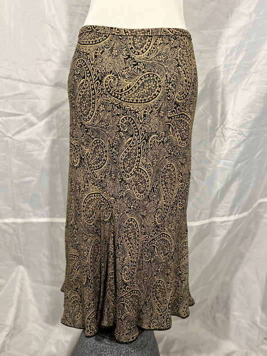 Jones New York Paisley Lined Midi Skirt