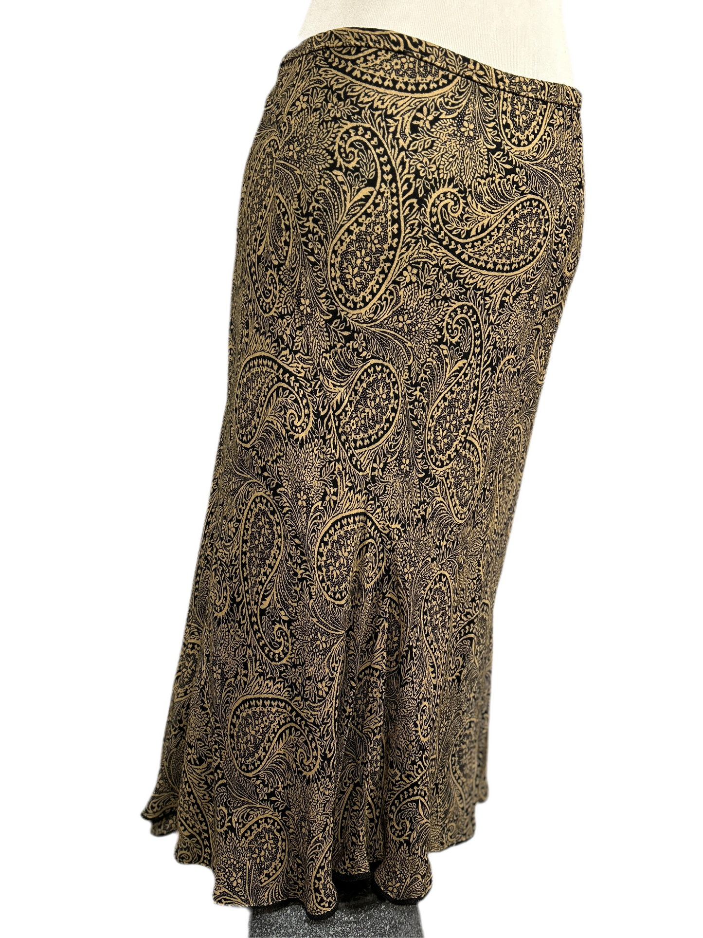 Jones New York Paisley Lined Midi Skirt