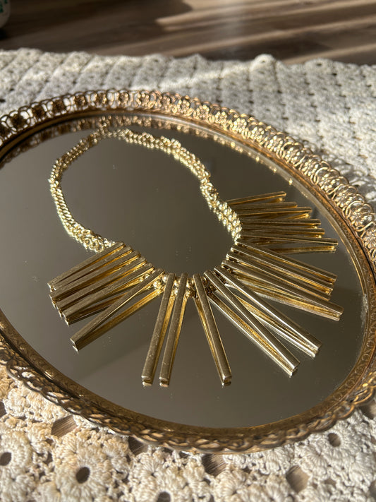 Vintage Gold-tone Statement Necklace