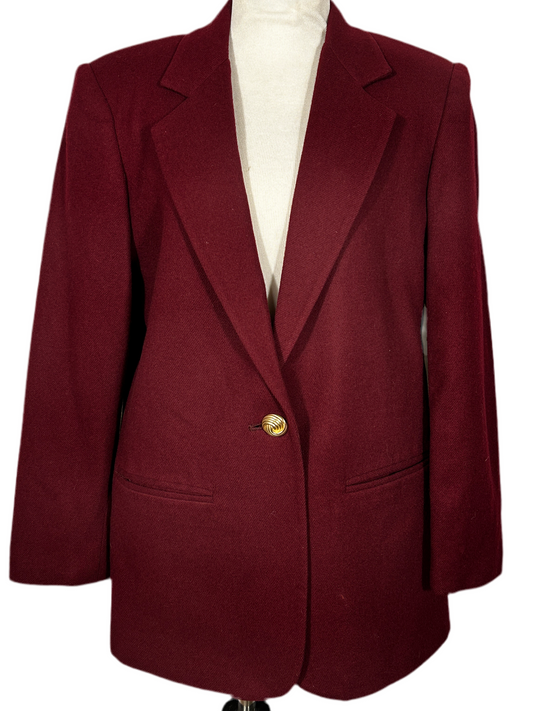 Cranberry Wool Blazer