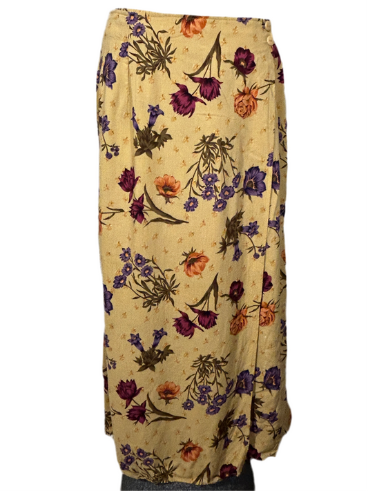 90s Floral Maxi Skirt